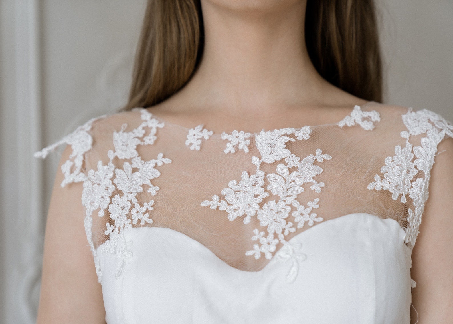 SIMPLE wedding dress lace wedding dress elegant bridal | Etsy