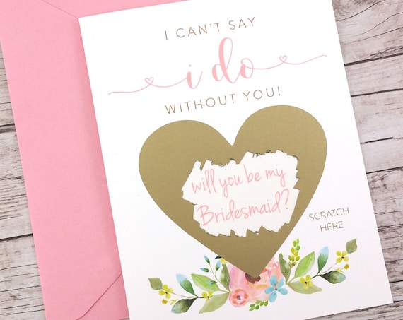 Bridesmaid Scratch Off Card (FPS00S9)