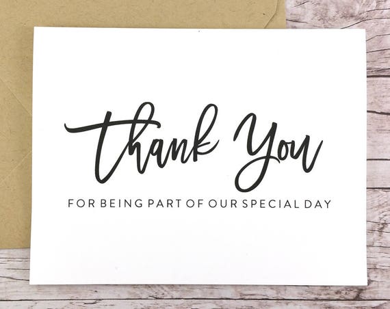 Thank You for Being Part of our Special Day Card (FPS0017)