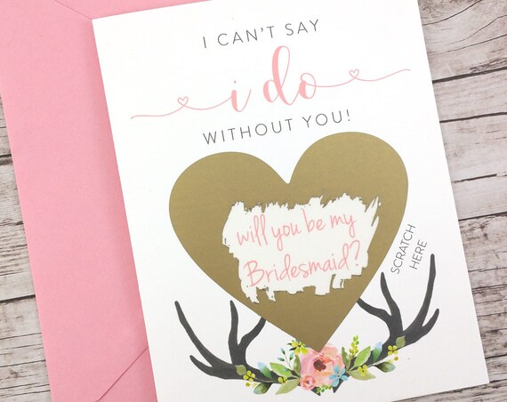 Bridesmaid Scratch Off Card (FPS00S4)