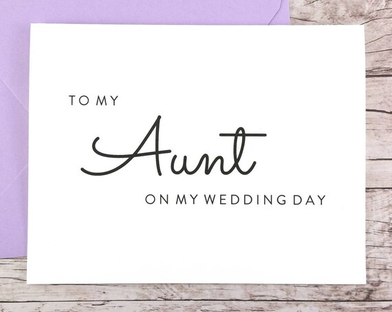 To My Aunt On My Wedding Day Card (FPS0016)