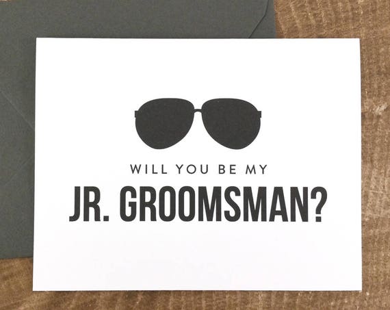 Will You Be My Junior Groomsman Card Funny Groomsman Card (FPS0006)