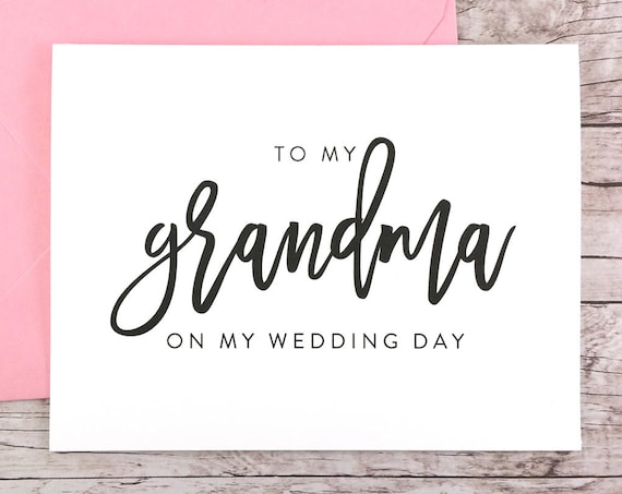 To My Grandma On My Wedding Day Card (FPS0017)