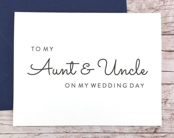 To My Aunt & Uncle On My Wedding Day Card (FPS0016)