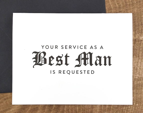 Your Service as a Best Man is Requested Card (FPS0011)