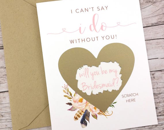 Bridesmaid Scratch Off Card (FPS00S8)