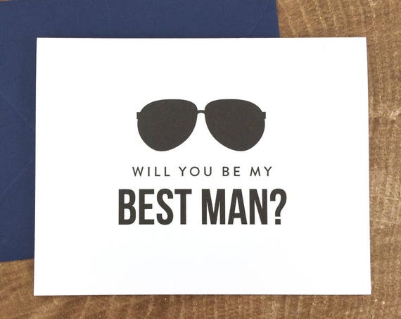Will You Be My Best Man Card Funny Best Man Card (FPS0006)