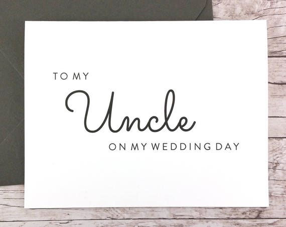 To My Uncle On My Wedding Day Card (FPS0016)