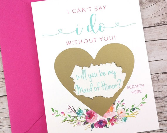 Bridesmaid Scratch Off Card (FPS00S7)