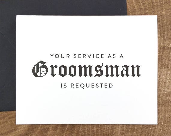 Your Service as a Groomsman is Requested Card (FPS0011)