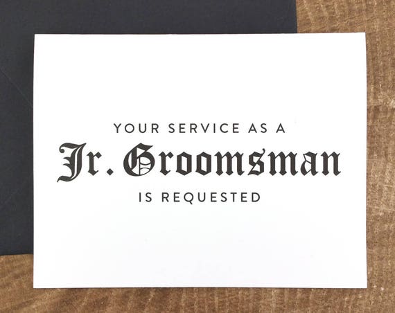 Your Service as a Junior Groomsman is Requested Card (FPS0011)