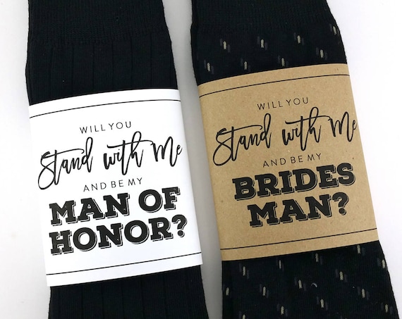Will you be my Bridesman Sock Wrapper