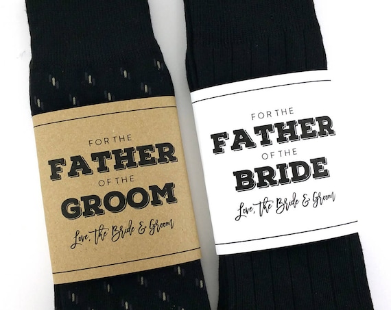 Father of the Bride Sock Wrapper / Father of the Groom Sock Wrapper