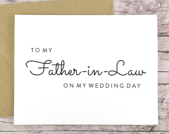 To My Father-in-Law On My Wedding Day Card (FPS0016)