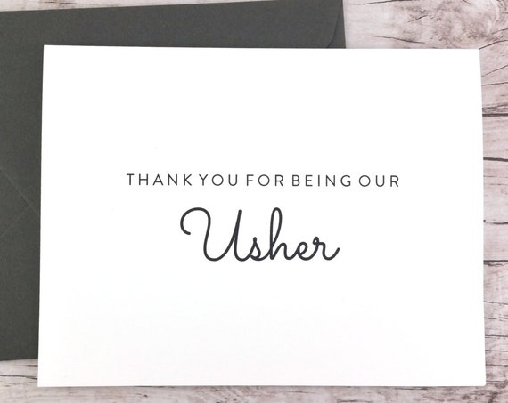 Thank You For Being Our Usher Card (FPS0016)