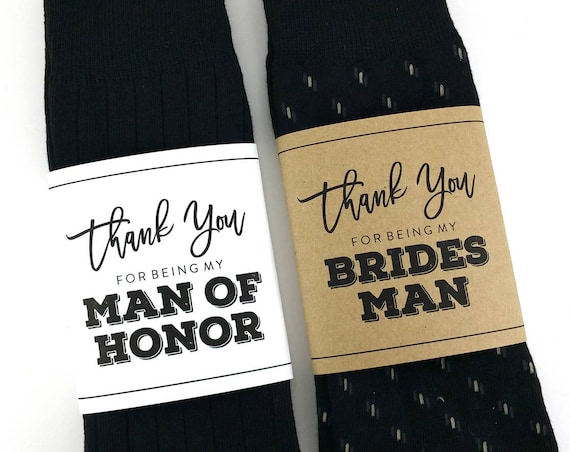 Thank You for being my Bridesman Sock Wrapper