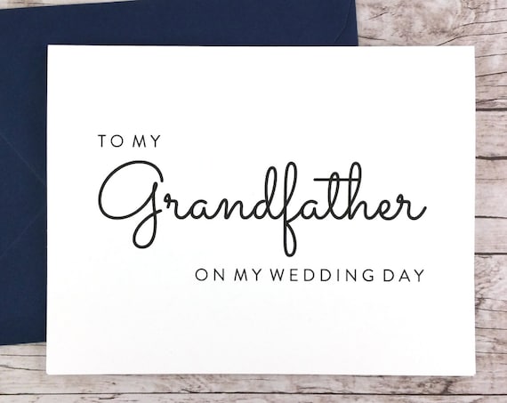 To My Grandfather On My Wedding Day Card (FPS0016)