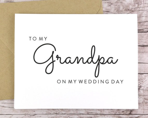 To My Grandpa On My Wedding Day Card (FPS0016)