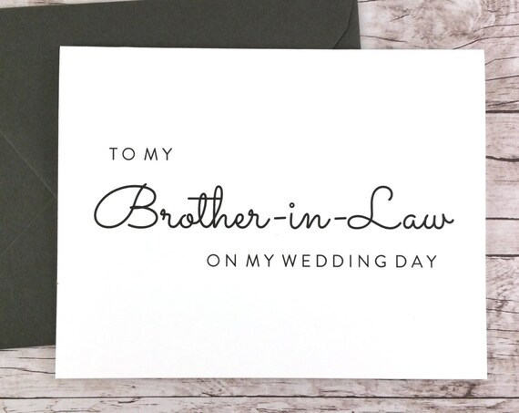 To My Brother-in-Law On My Wedding Day Card (FPS0016)