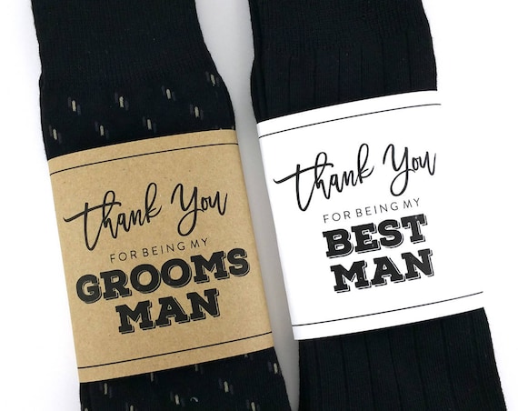 Thank You for being my Groomsman Sock Wrapper