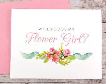 FPS0024 Flower Girl Proposal Card Will You Be My Flower Girl Card