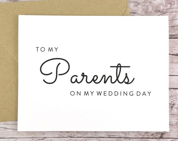 To My Parents On My Wedding Day Card (FPS0016)