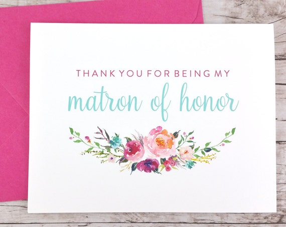 Thank You For Being My Matron of Honor Card (FPS0021)