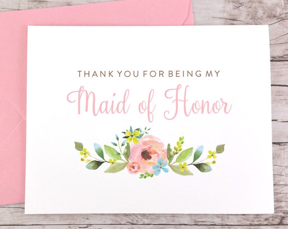Thank You For Being My Maid of Honor Card (FPS0013)
