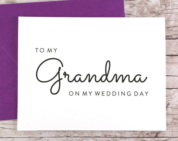 To My Grandma On My Wedding Day Card (FPS0016)