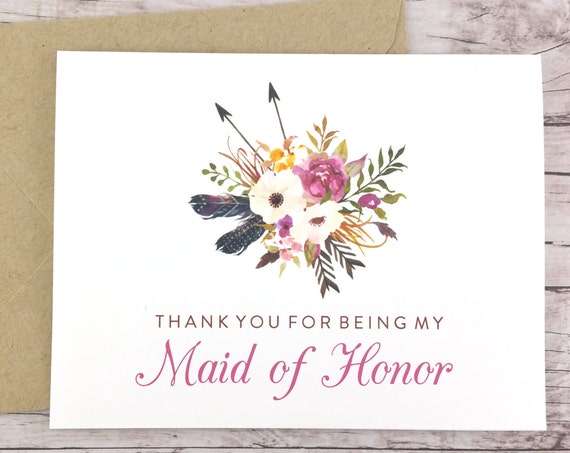 Thank You For Being My Maid of Honor Card (FPS0022)