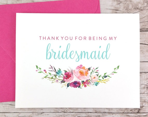 Thank You For Being My Bridesmaid Card (FPS0021)