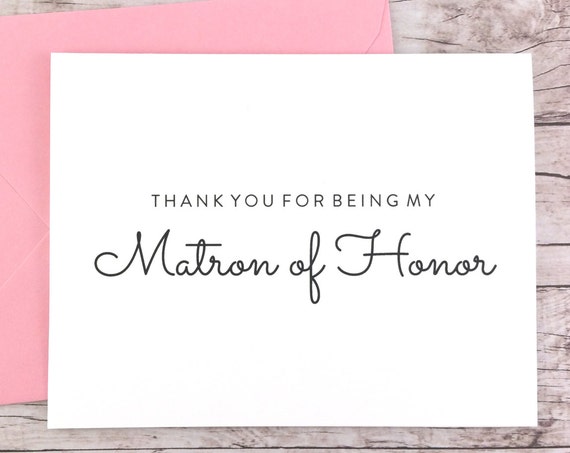 Thank You For Being My Matron of Honor Card (FPS0016)