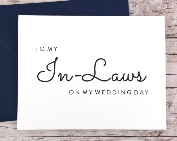 To My In-Laws On My Wedding Day Card (FPS0016)