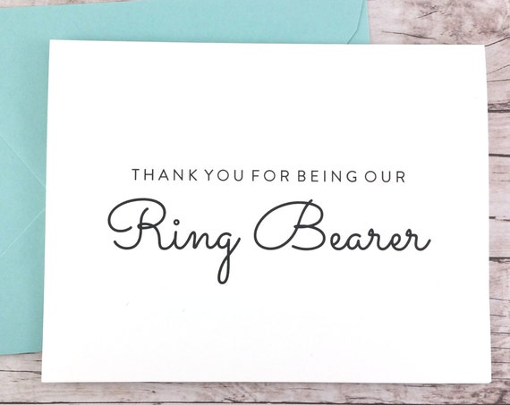 Thank You For Being Our Ring Bearer Card (FPS0016)