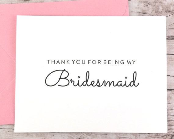 Thank You For Being My Bridesmaid Card (FPS0016)