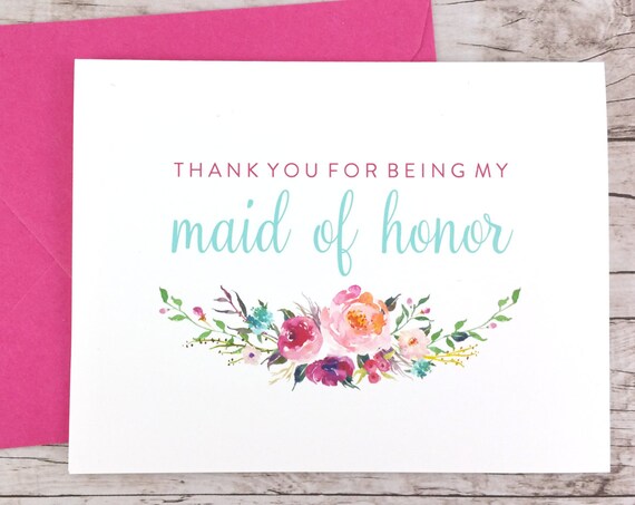 Thank You For Being My Maid of Honor Card (FPS0021)