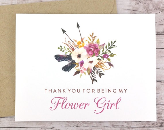 Thank You For Being My Flower Girl Card (FPS0022)