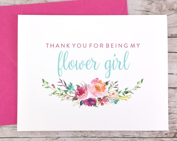 Thank You For Being My Flower Girl Card (FPS0021)
