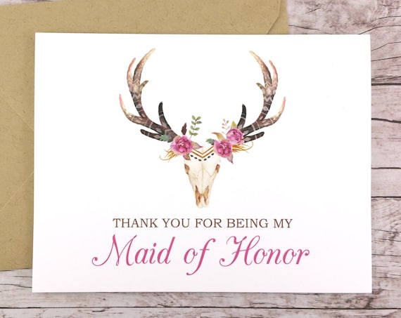 Thank You For Being My Maid of Honor Card (FPS0044)