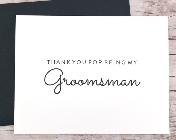 Thank You For Being My Groomsman Card (FPS0016)