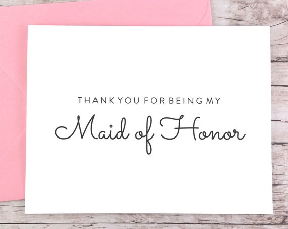 Thank You For Being My Maid of Honor Card (FPS0016)