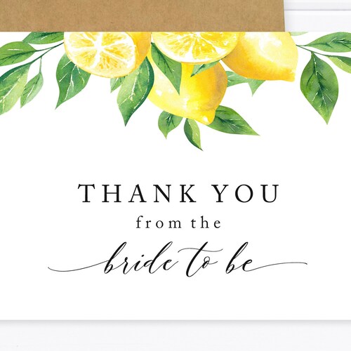 Set of Couples Shower Thank You Cards With Envelopes Etsy