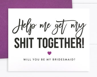 Will You Be My Bridesmaid Card, Bridesmaid Proposal Card, Funny Bridesmaid Card, Funny Bridesmaid Proposal - (FPS0025)