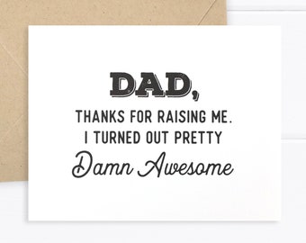 Funny Fathers Day Card Thanks for Cleaning My Bum First - Etsy