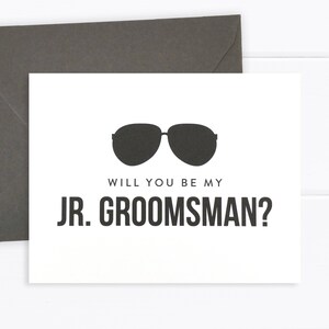 Will You Be My Junior Groomsman Card, Funny Groomsman Card, Groomsman Gift, Wedding Card- (FPS0006)