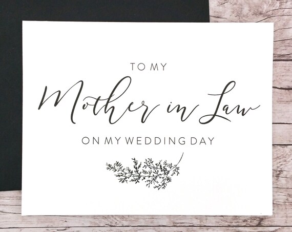 To My Mother in Law On My Wedding Day Card (FPS0062)