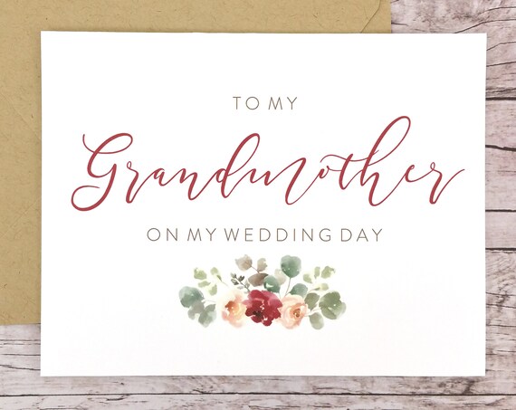To My Grandmother On My Wedding Day Card (FPS0066)