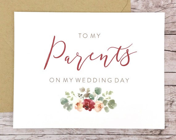 To My Parents On My Wedding Day Card (FPS0066)