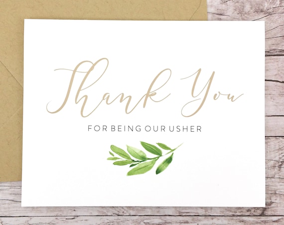 Thank You For Being Our Usher Card (FPS0060)