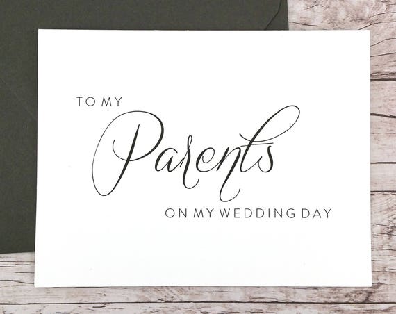 To My Parents On My Wedding Day Card (FPS0058)